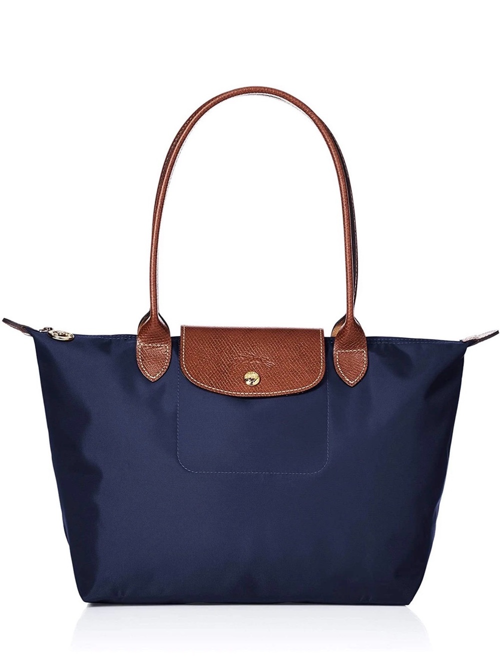 LONGCHAMP LE PLIAGE Tote Travel Shoulder Bag Nylon Handbag Large Navy Blue L